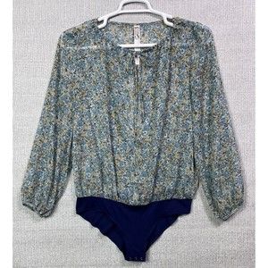 Free People Intimately FP Size M Floral Bodysuit